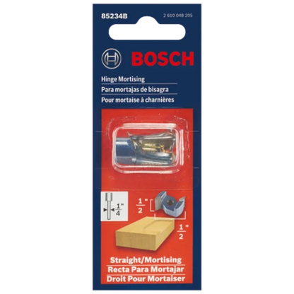 BOSCH 85234B 1/2 In. x 1/2 In. Carbide-Tipped Hinge Mortising Router Bit VM Hardware