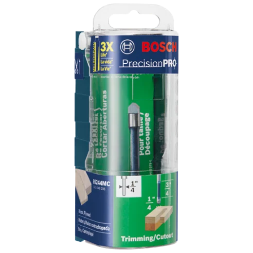 BOSCH 85244MC 1/4 In. x 3/4 In. Carbide-Tipped Single-Flute Pilot Panel Concave Router Bit VM Hardware