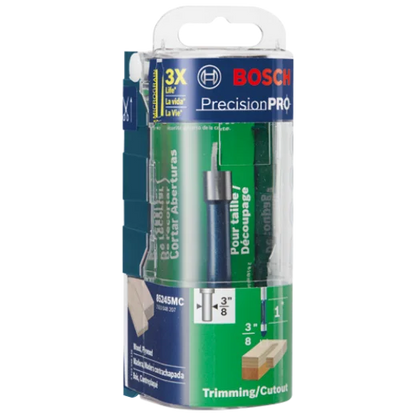 BOSCH 85245MC 3/8 In. x 1 In. Carbide-Tipped Single-Flute Pilot Panel Concave Router Bit VM Hardware