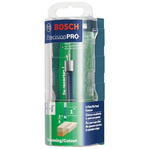 BOSCH 85245MC 3/8 In. x 1 In. Carbide-Tipped Single-Flute Pilot Panel Concave Router Bit VM Hardware