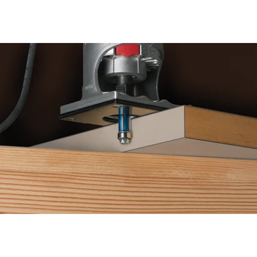 BOSCH 85245SMC 3/8 In. x 1 In. Carbide-Tipped Single-Flute Shear Angle Pilot Panel Router Bit VM Hardware