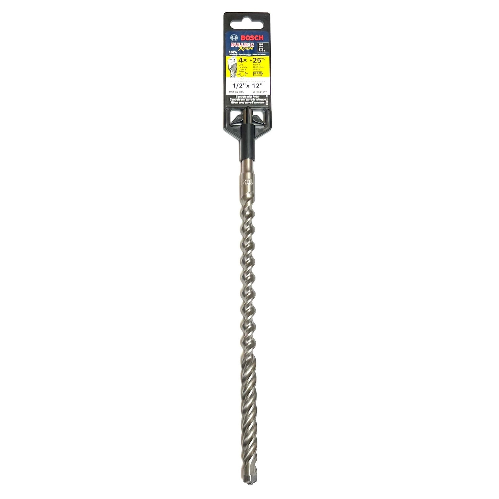 BOSCH HCFC2084 1/2 In. x 10 In. x 12 In. SDS-plus® Bulldog™ Xtreme Carbide Rotary Hammer Drill Bit VM Hardware