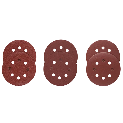 BOSCH SR5R000 6 pc. Assortment 5 In. 8 Hole Hook-And-Loop Sanding Discs VM Hardware
