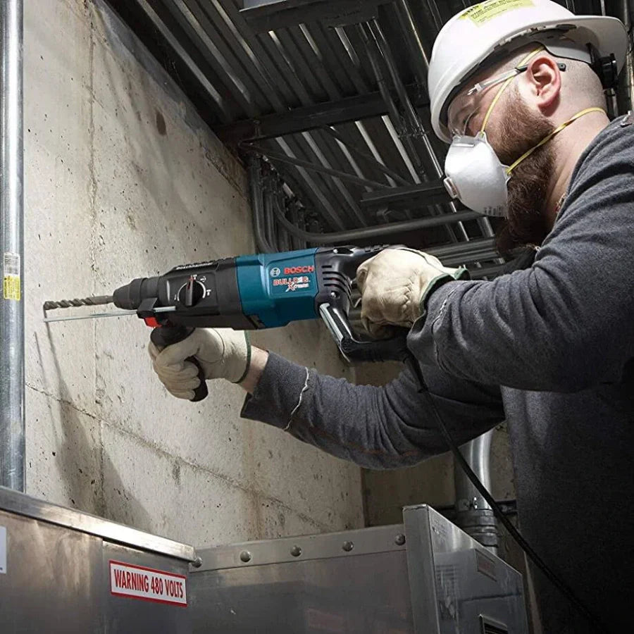 BOSCH 11255VSR-GWS8 1" SDS-Plus Bulldog Xtreme Rotary Hammer - 7.5 AMP - W/ GWS8-45 Grinder VM Hardware