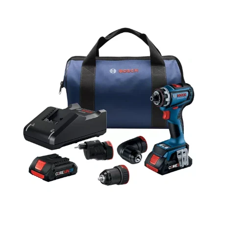 BOSCH GSR18V-800FCB24 18V Drill/Driver with 5-In-1 Flexiclick® System and (2) CORE18V® 4 Ah Advanced Power Battery VM Hardware