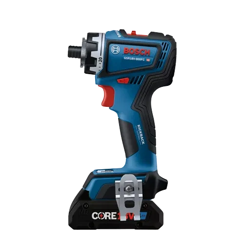 BOSCH GSR18V-800FCB24 18V Drill/Driver with 5-In-1 Flexiclick® System and (2) CORE18V® 4 Ah Advanced Power Battery VM Hardware