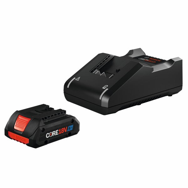 BOSCH GXS18V-15N15 18V Starter Kit with (1) CORE18V® 4 Ah Advanced Power Battery and 18V Standard Battery Charger VM Hardware