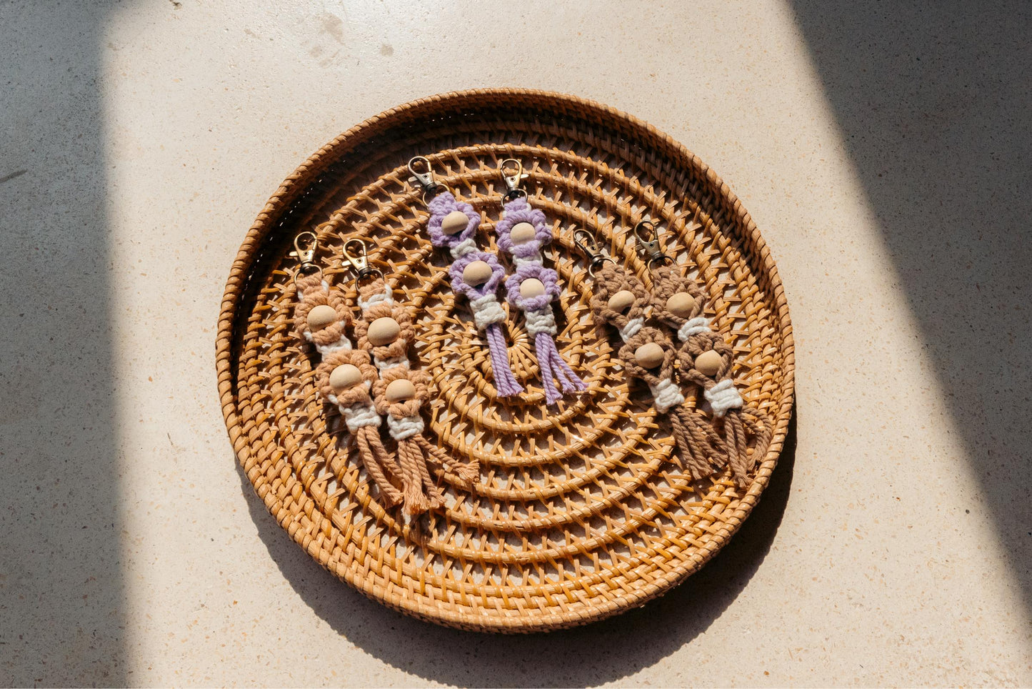 Flora Macrame Keychain Village Thrive