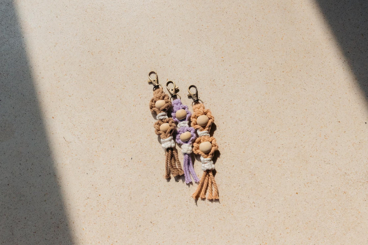 Flora Macrame Keychain Village Thrive