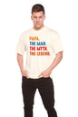 Papa, the Man, the Myth, the Legend Men's Bamboo Viscose/Organic Cotton Short Sleeve Graphic T-Shirt Spun Bamboo