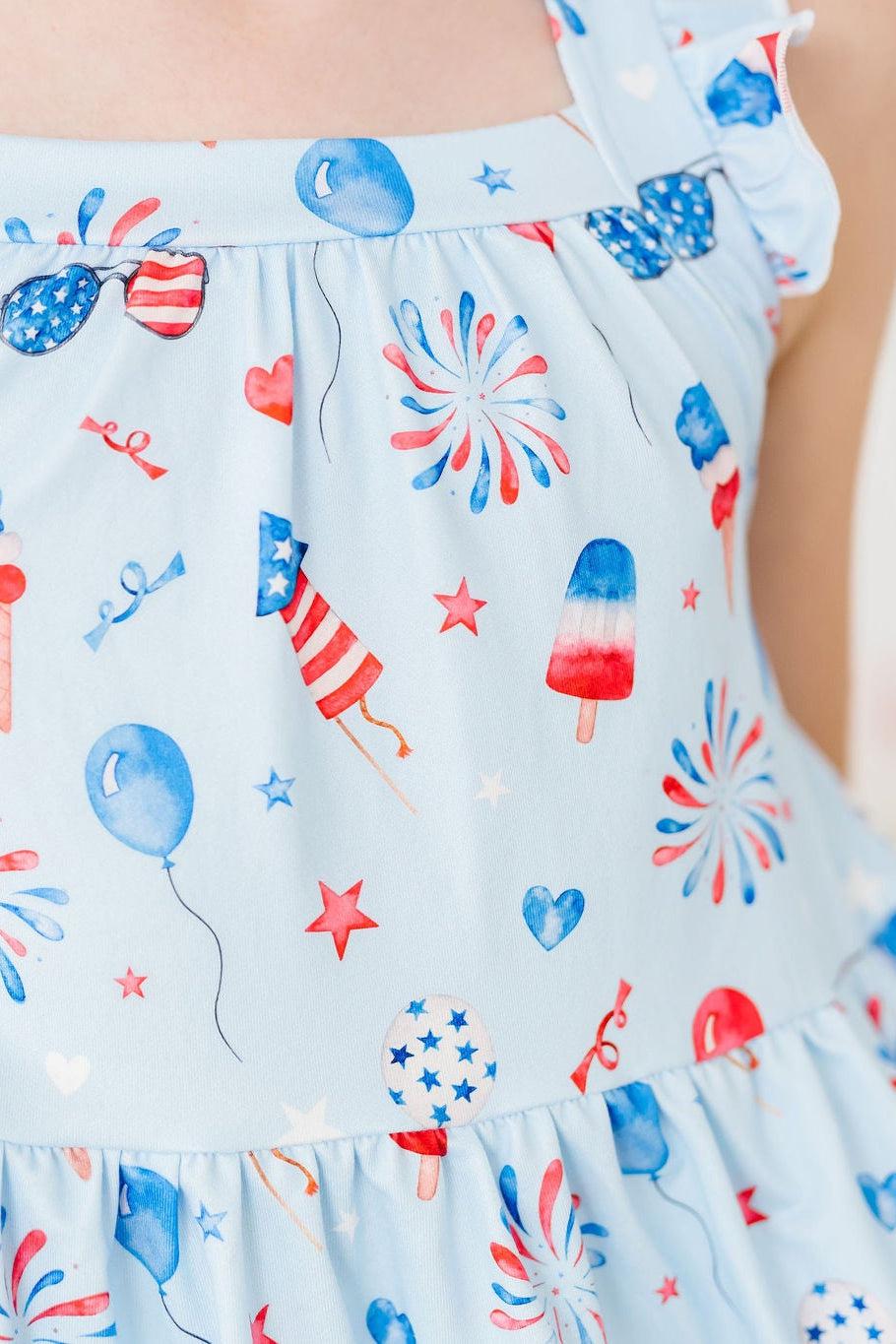 Baby You're a Firework Ruffle Cross Back Dress Mila & Rose ®