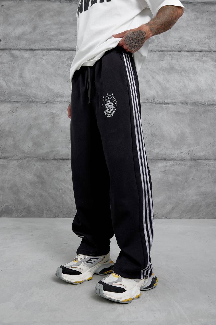 Baggy Side-Stripe Track Pants Withinblack