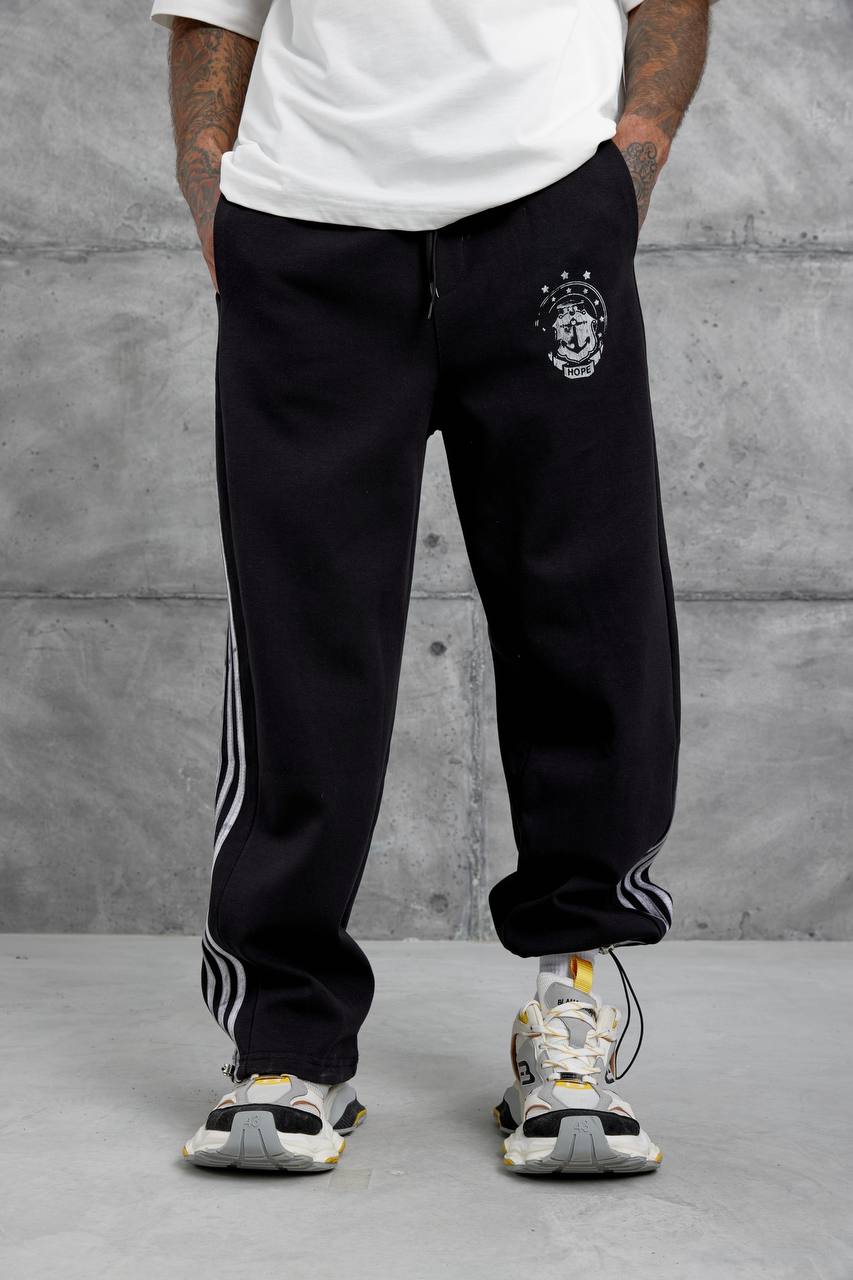 Baggy Side-Stripe Track Pants Withinblack