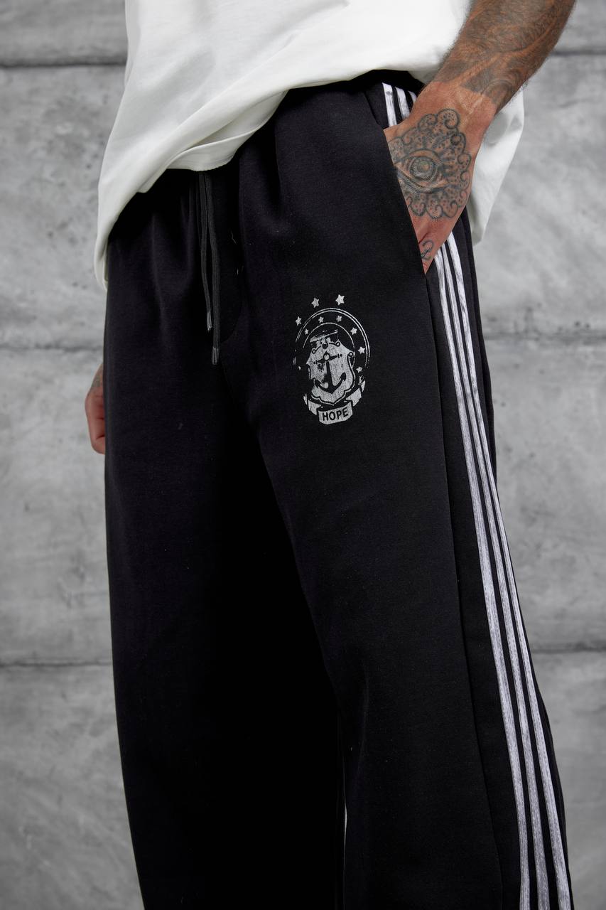 Baggy Side-Stripe Track Pants Withinblack