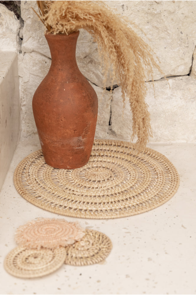Woven Rattan Placemat Set Village Thrive