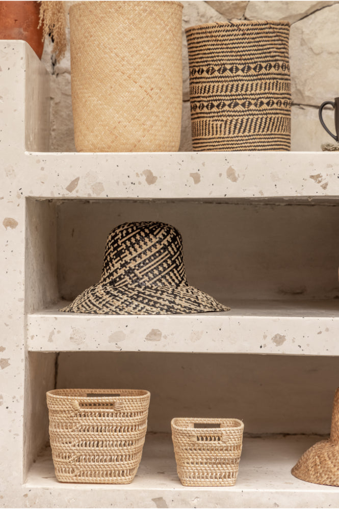 Woven Rattan Cube Storage Baskets Village Thrive