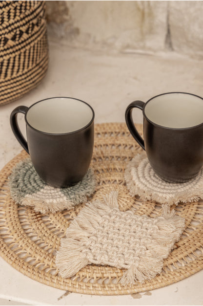 Woven Rattan Placemat Set Village Thrive