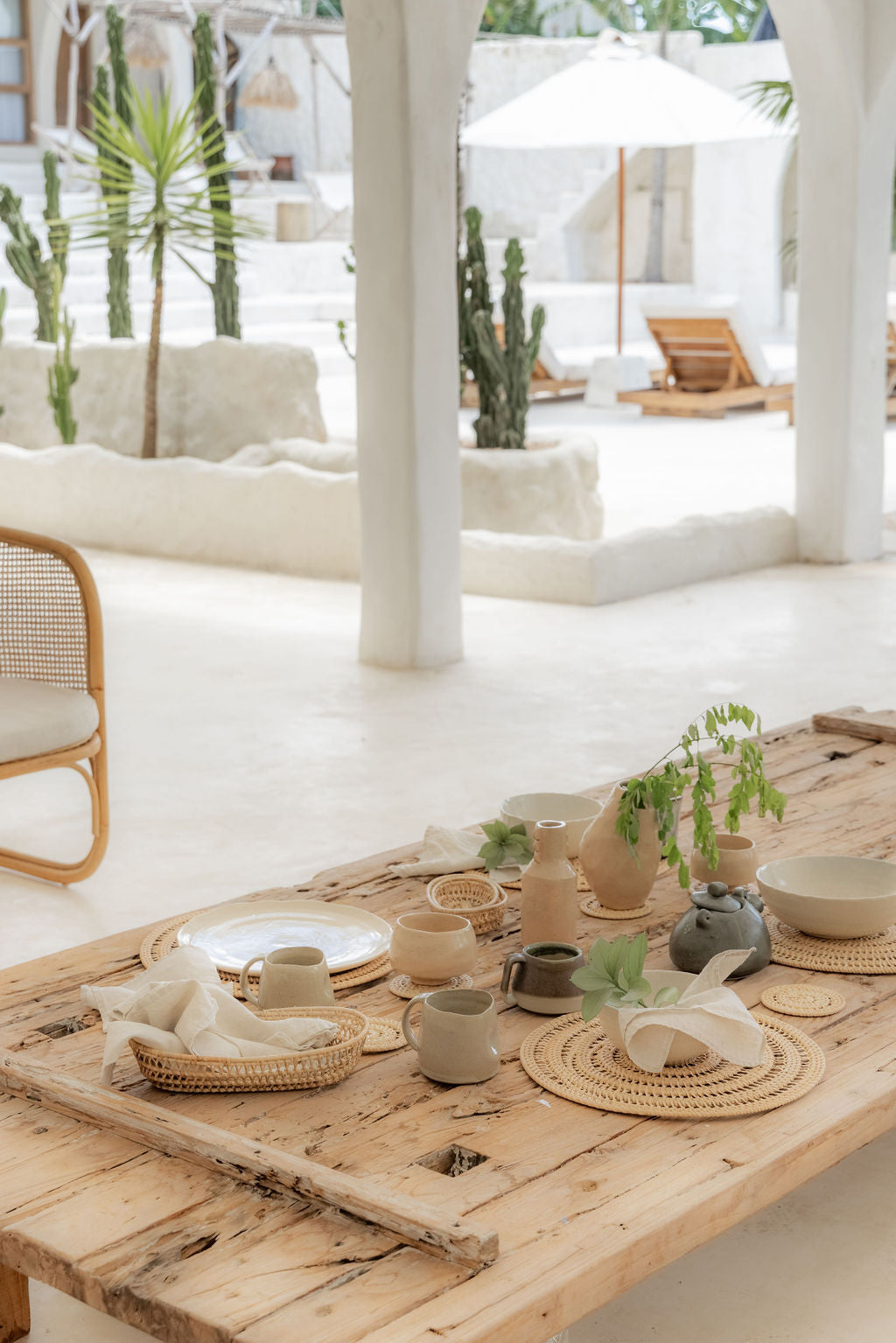 Woven Rattan Placemat Set Village Thrive