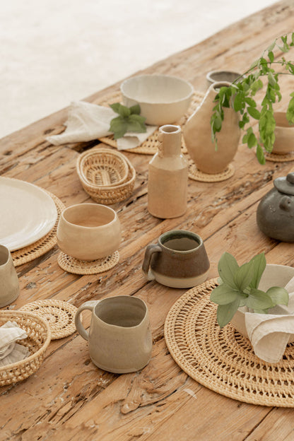 Woven Rattan Placemat Set Village Thrive