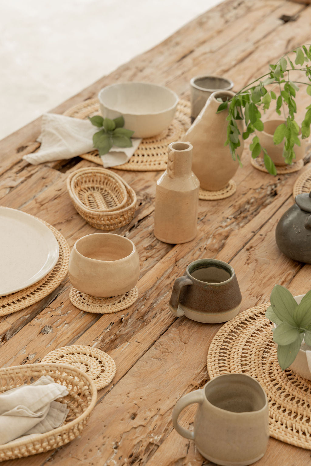 Woven Rattan Placemat Set Village Thrive