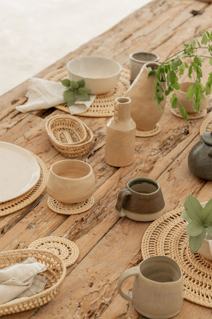 Woven Rattan Placemat Set Village Thrive