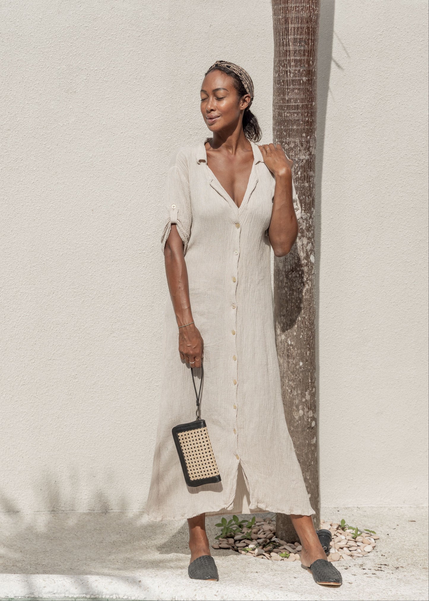 Raja Leather and Cane Wallet Village Thrive