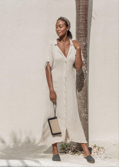 Raja Leather and Cane Wallet Village Thrive