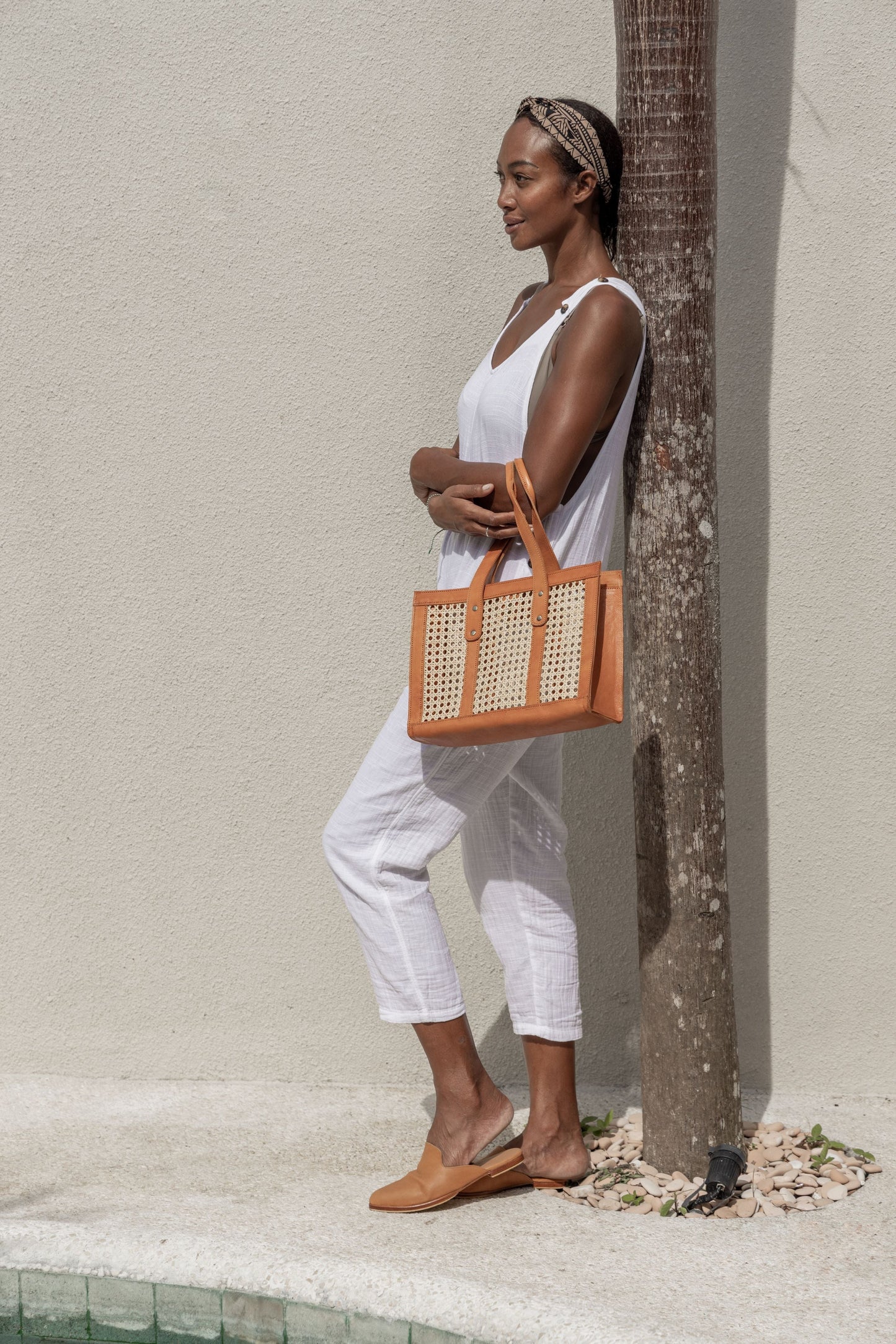 Raja Leather and Cane Everyday Bag Village Thrive