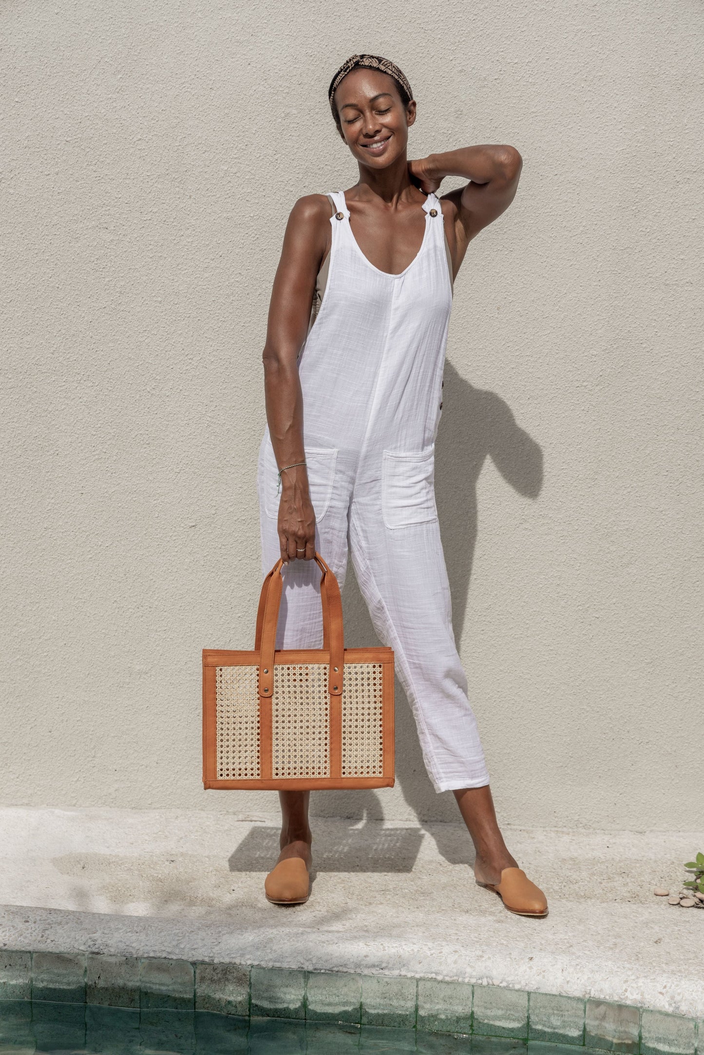 Raja Leather and Cane Everyday Bag Village Thrive