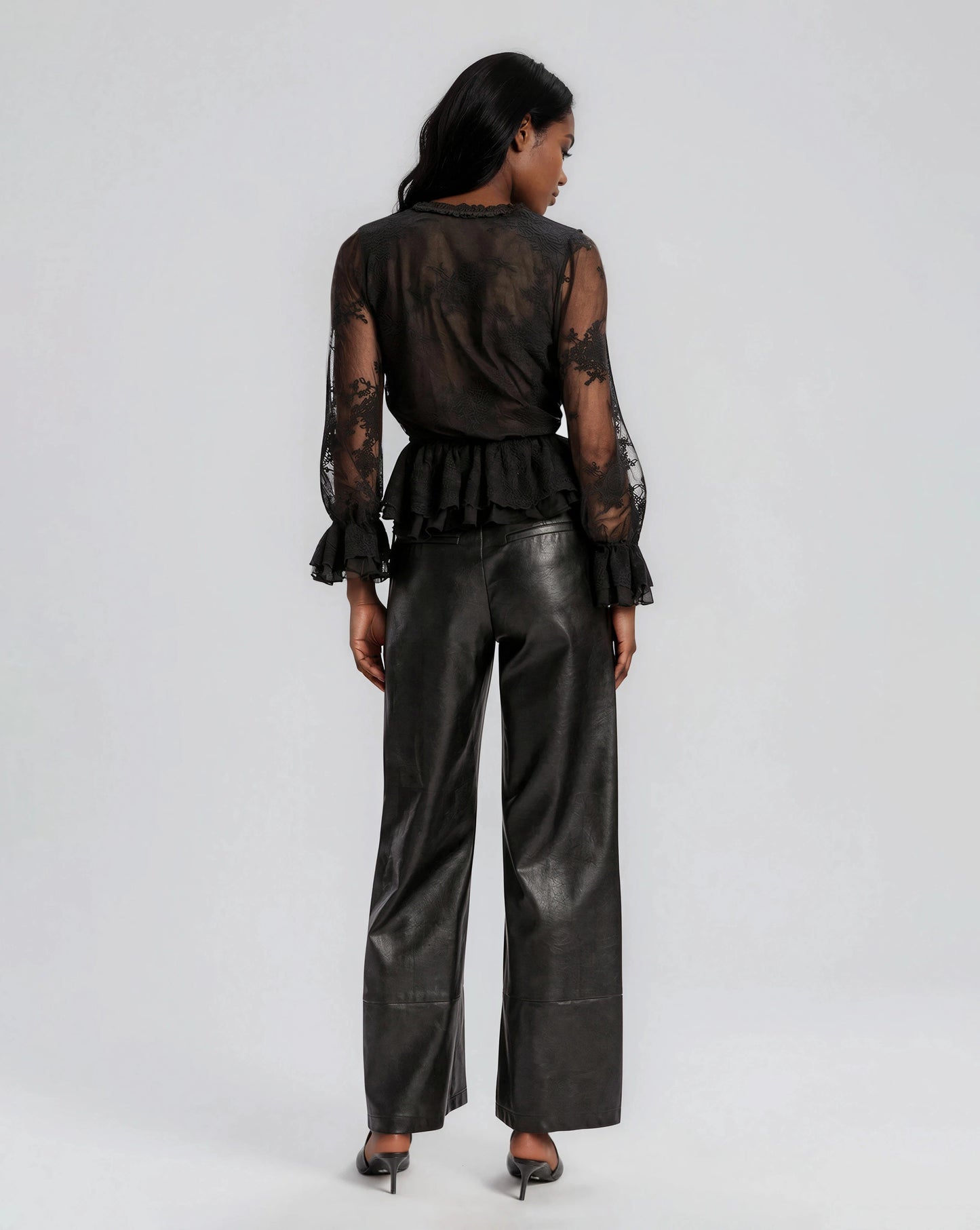 Natoli Embroidered Mesh Blouse – Black XO, Tina