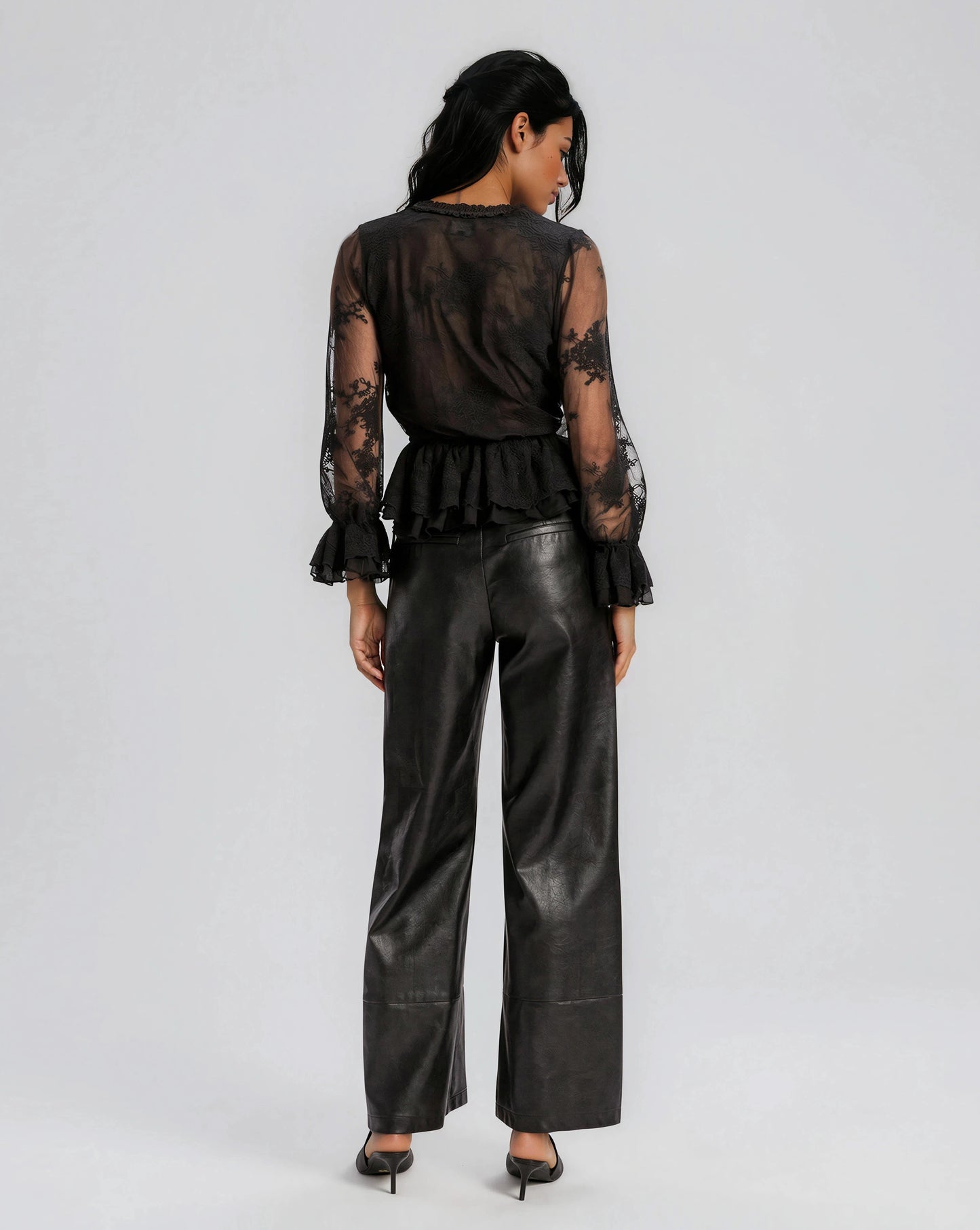 Natoli Embroidered Mesh Blouse – Black XO, Tina