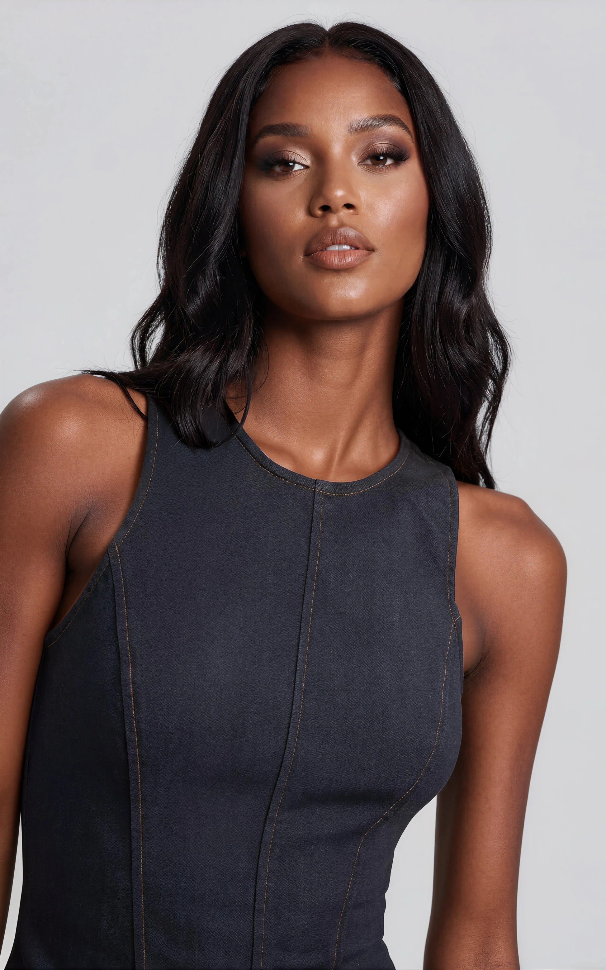 Palmer Denim Mini Dress - Dark Denim XO, Tina
