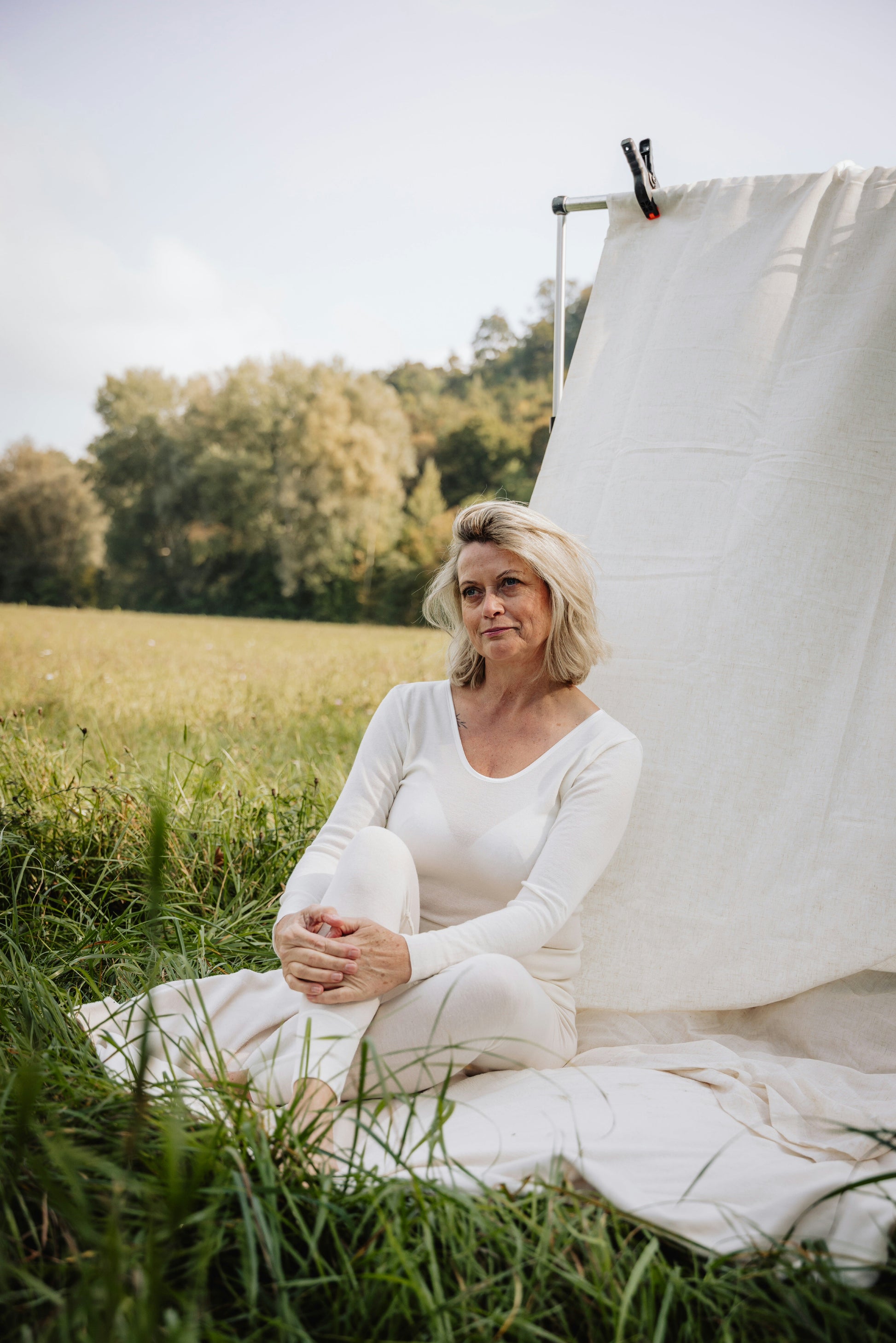 Angora and Silk | Long sleeve base layer shirt (Women's) Silverlyne