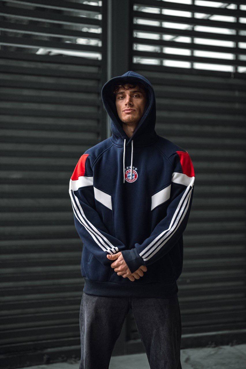 Bayern Munich Logo Hooded Oversized Sweatshirt - Stylish and Comfortable Withinblack