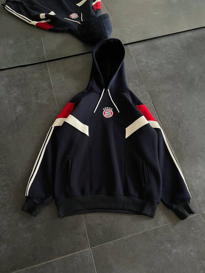 Bayern Munich Logo Hooded Oversized Sweatshirt - Stylish and Comfortable Withinblack