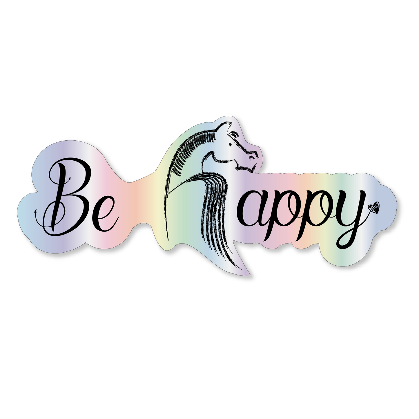 Be Happy Sticker Horseplay Apparel