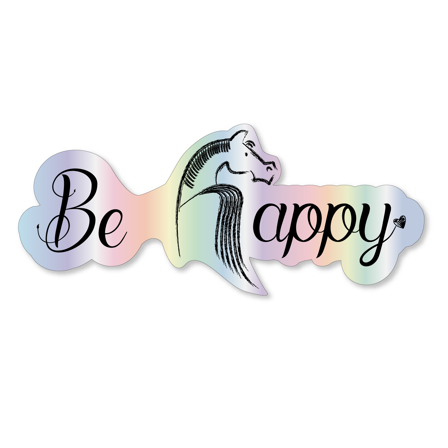 Be Happy Sticker Horseplay Apparel