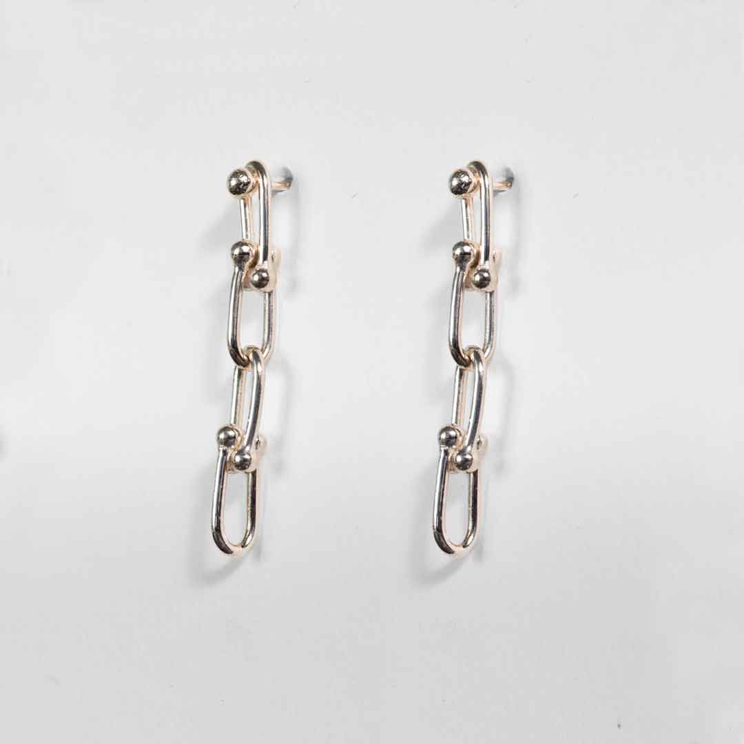 Bellamy - Horseshoe Link Earring in Silver Urban-Equestrian