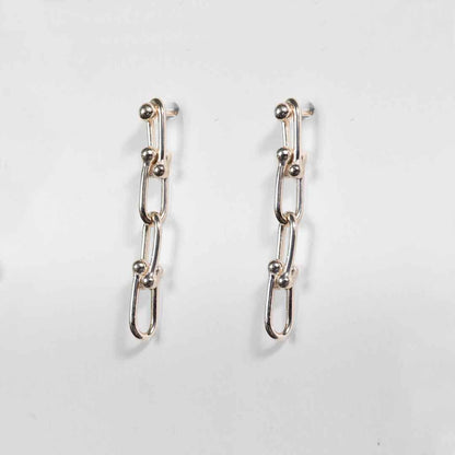 Bellamy - Horseshoe Link Earring in Silver Urban-Equestrian