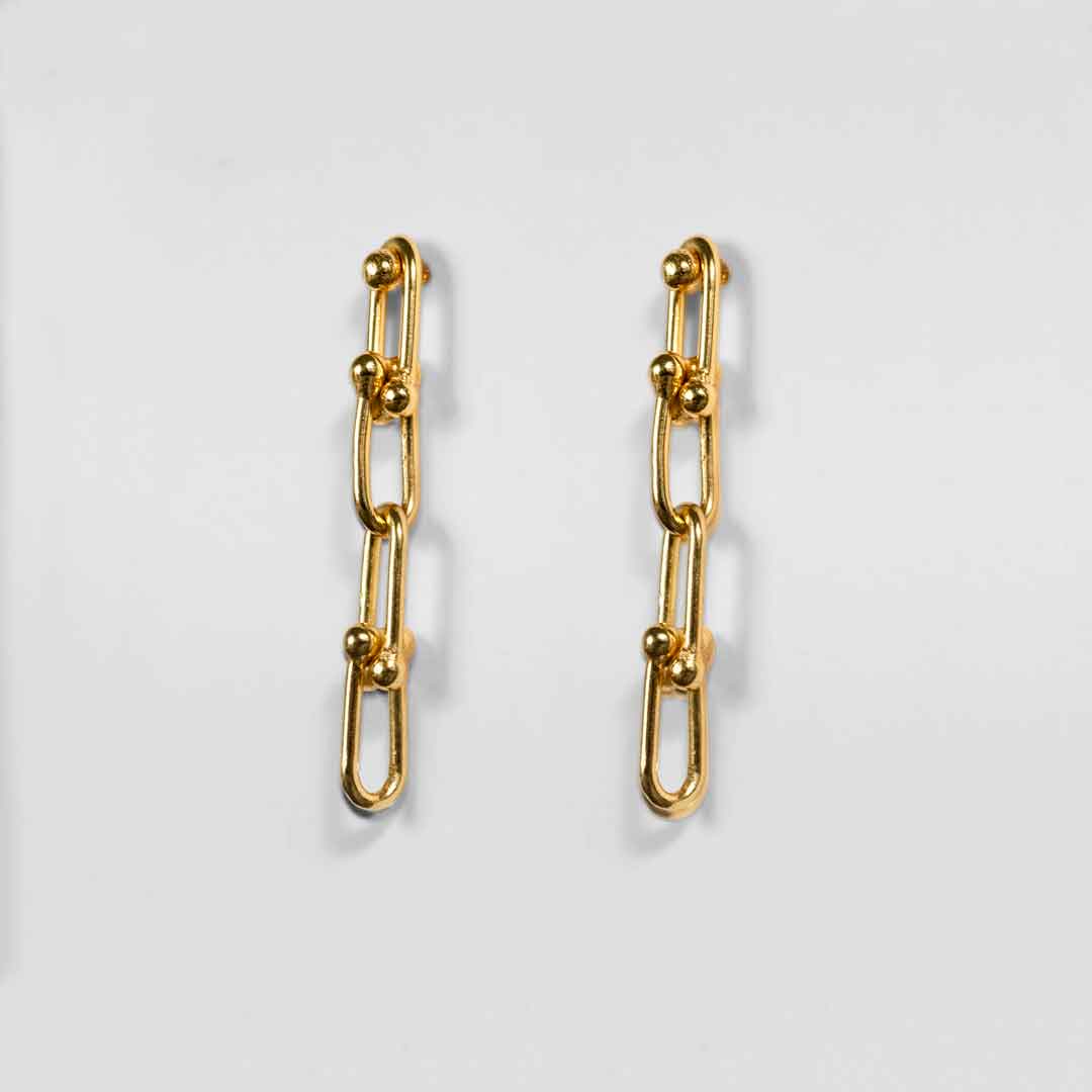 Bellamy - Horseshoe Link Earring in Gold Urban-Equestrian