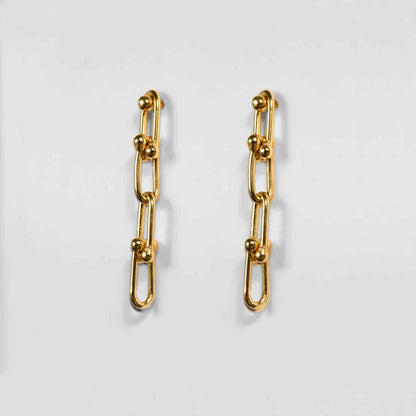Bellamy - Horseshoe Link Earring in Gold Urban-Equestrian