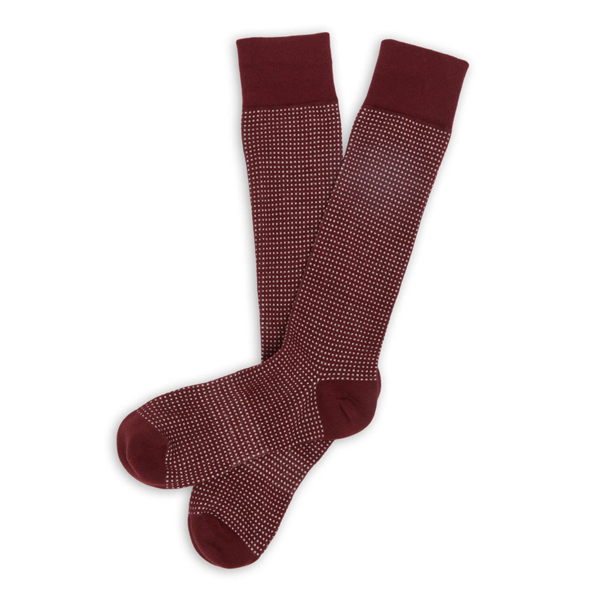 Maroon Birdseye Dress Socks DeadSoxy