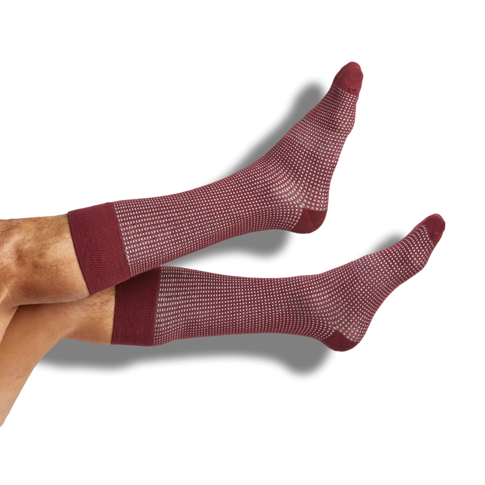 Maroon Birdseye Dress Socks DeadSoxy
