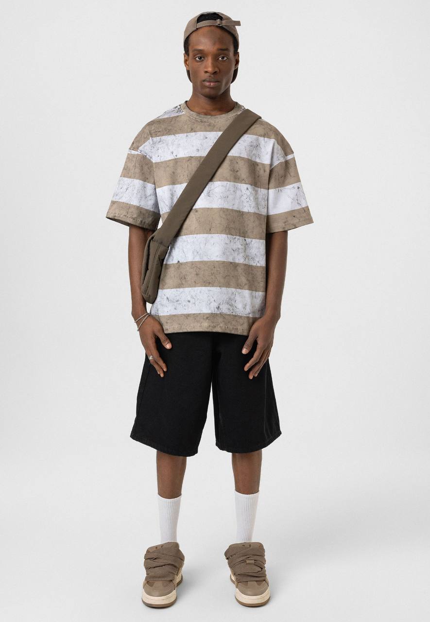 Black 24 Blur Boxy Tee - Vintage Style Designer T-Shirt - Streetwear Graphic Top Withinblack