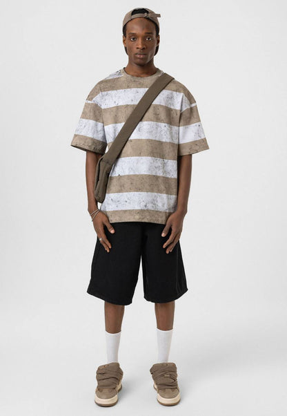 Black 24 Blur Boxy Tee - Vintage Style Designer T-Shirt - Streetwear Graphic Top Withinblack