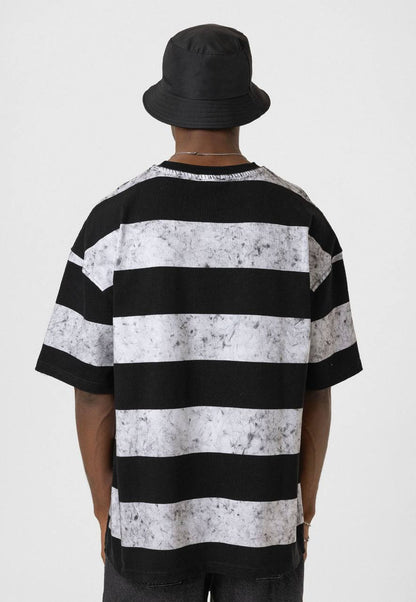 Black 24 Blur Boxy Tee - Vintage Style Designer T-Shirt - Streetwear Graphic Top Withinblack