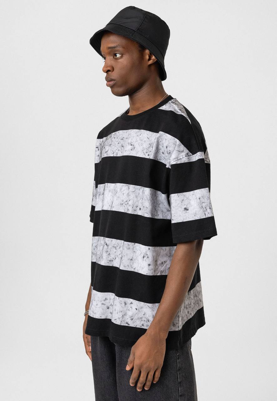 Black 24 Blur Boxy Tee - Vintage Style Designer T-Shirt - Streetwear Graphic Top Withinblack