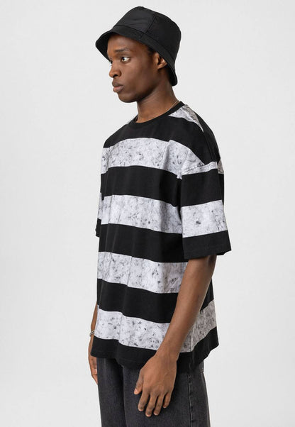 Black 24 Blur Boxy Tee - Vintage Style Designer T-Shirt - Streetwear Graphic Top Withinblack