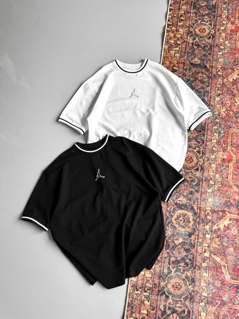 Jordan Logo Contrast Collar Cotton Tee Withinblack