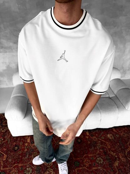 Jordan Logo Contrast Collar Cotton Tee Withinblack